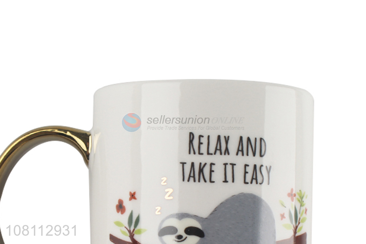 Good wholesale price creative printed ceramic mug drinking cup