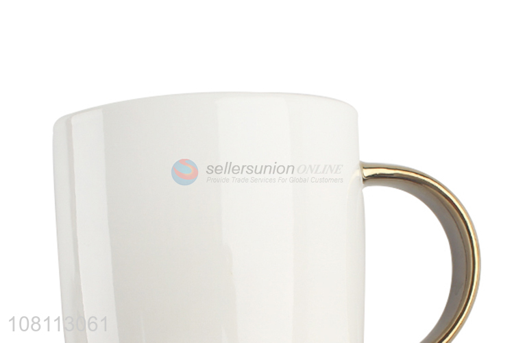 Top selling white printed mug household ins ceramic coffee cup