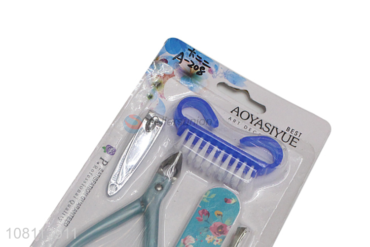 Latest design portable plastic manicure set for nail care