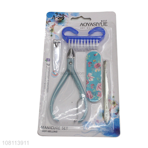 Latest design portable plastic manicure set for nail care