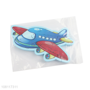 Cartoon Airplane Pattern Wood Puzzle Educational Toy