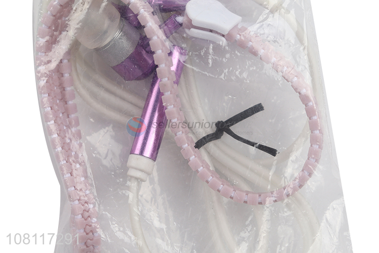 Personalized Zipper Design In-Ear Headset Fashion Earphone