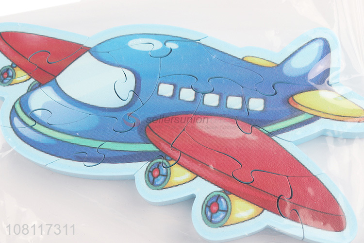 Cartoon Airplane Pattern Wood Puzzle Educational Toy