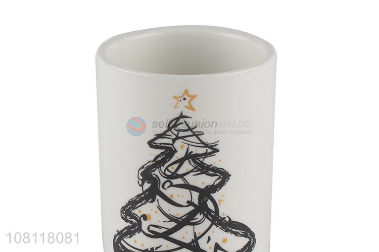 Creative design xmas tree pattern ceramic water cup