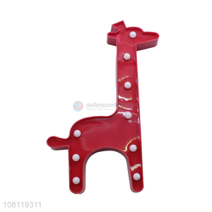 New arrival pink cute giraffe home plastic decoration light