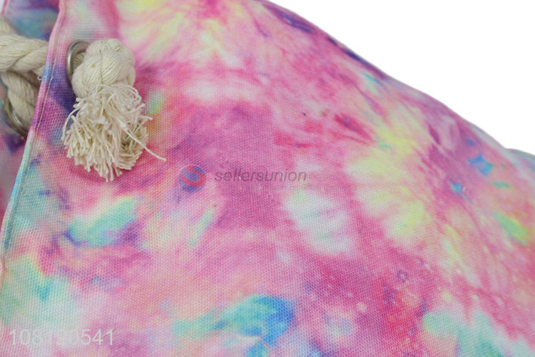 Hot sale fashionable tie-dye polyester beach bag tote bag for women