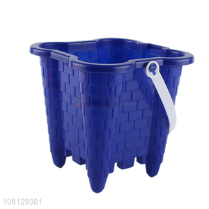 Factory supply plastic castle shape sand bucket kids sand toys