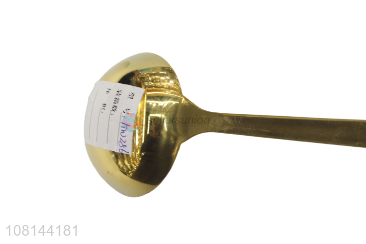 Yiwu wholesale golden stainless steel soup spoon