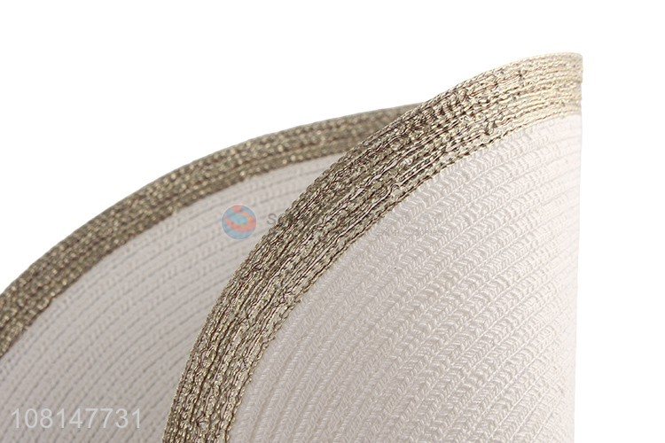 Good quality woven placemats dining table mat with gold brim