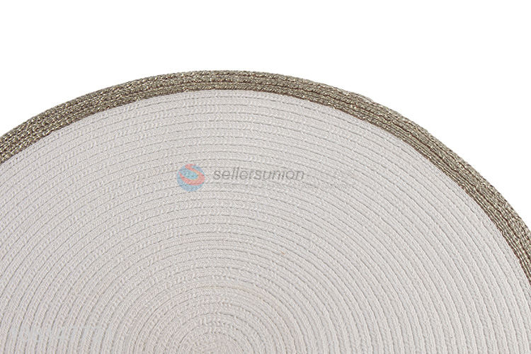 Good quality woven placemats dining table mat with gold brim