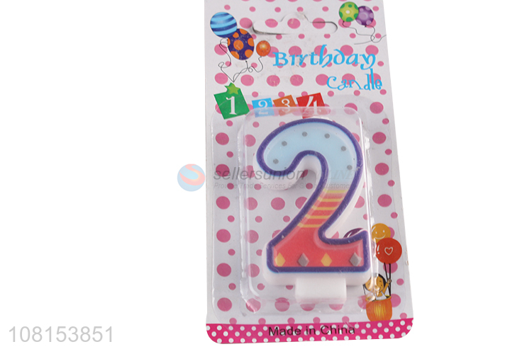 High quality number 2 birthday cake number candle wholesale