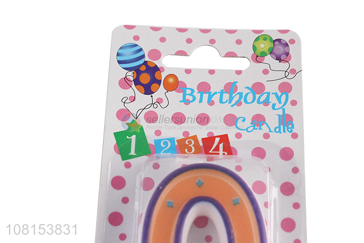 Factory supply number 0 cake candle for party celebration