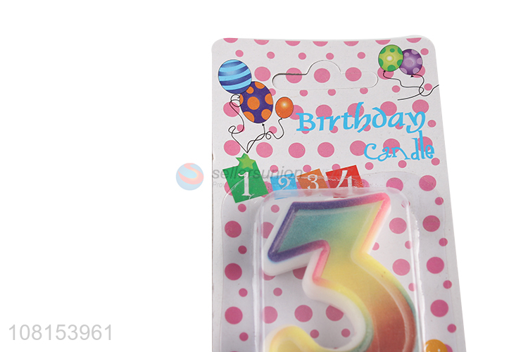 High quality 0-9 numeral candles for anniversary celebration