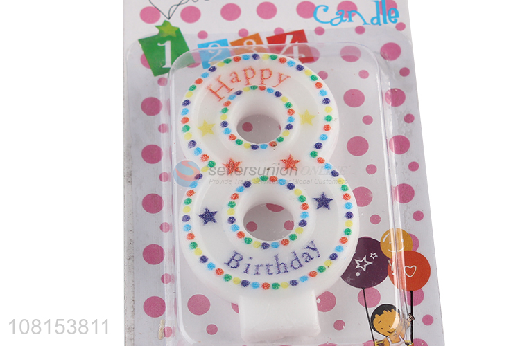 Low price number 8 birthday party candles numeral cake candles