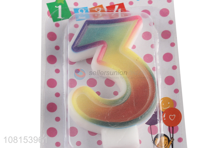 High quality 0-9 numeral candles for anniversary celebration