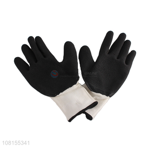 Low price polyester latex foam work gloves safety gloves