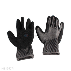 High quality multipurpose latex crinkle safety work gloves