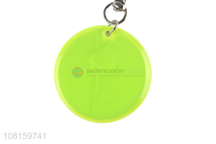 Good Price Round Luminous Pendant Reflective Keychain