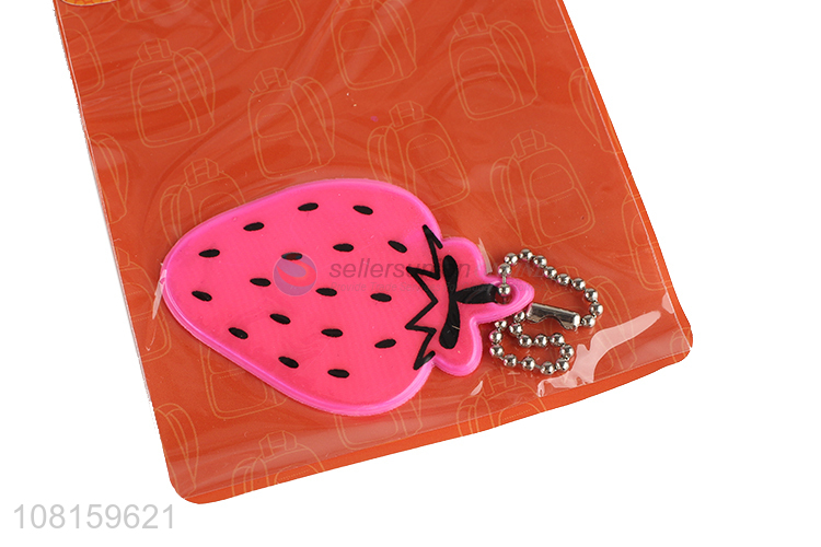 Stylish Strawberry Shape Safety Reflective Keychain