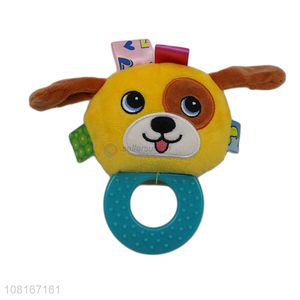 High quality cartoon <em>baby</em> <em>teether</em> with rattles for sale