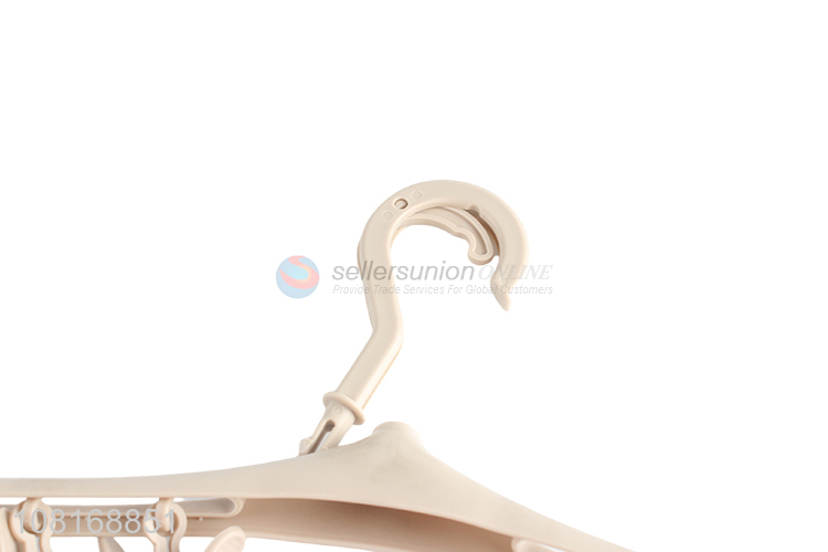 New arrival non-slip household clothes hanger with clothes clips