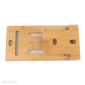 Yiwu wholesale bamboo desktop mobile phone holder