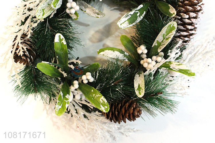 High quality artificial Christmas wreath for front door decoration