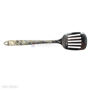 Yiwu wholesale silver stainless steel slotted spatula