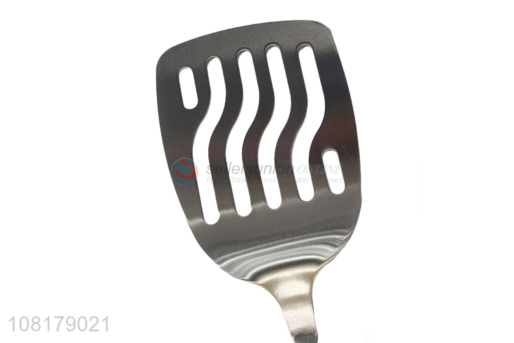 Yiwu wholesale creative stainless steel matte slotted spatula