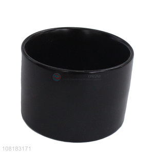 Wholesale price balck simple flowerpot garden ceramic decoration