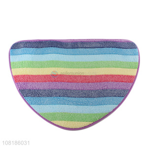 Yiwu market rainbow color polyester door mat floor mat for bathroom