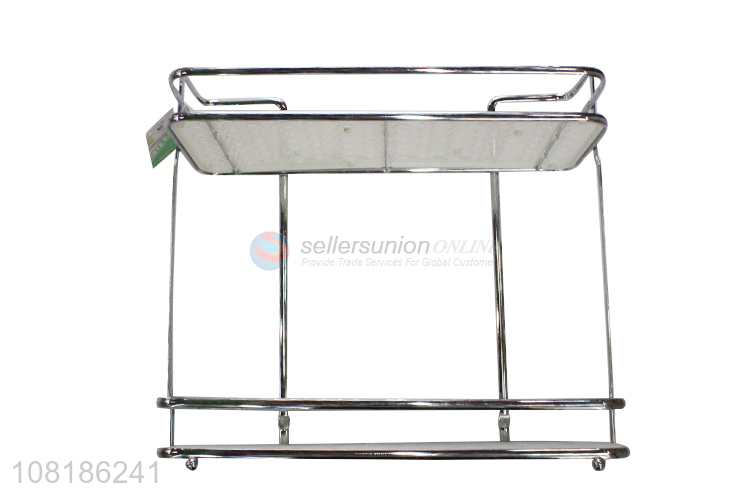 New products silver double-layer bathroom storage rack