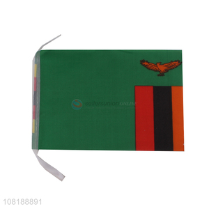 Good quality mini Zambia national country flag hand-held flag car flag