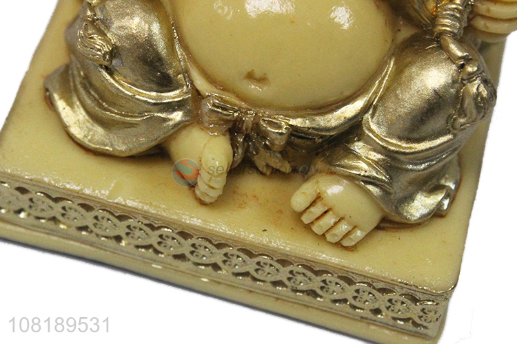 Best selling home lucky ornament resin maitreya buddha