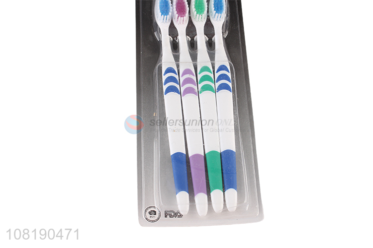High Quality 4 Pieces Toothbrush Adults Nylon Toothbrush