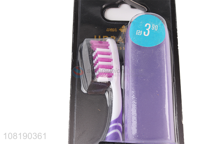 Hot Sale Nylon Toothbrush With Travel Box Set For Adults