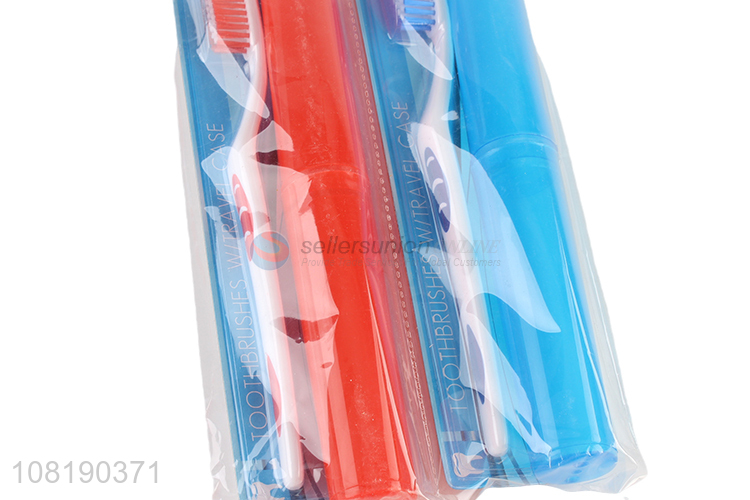 Fashion Adults Toothbrush With Travel Case Set For Sale