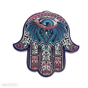 Top product hamsa hand shape ceramic heat pads for tabletop decoration