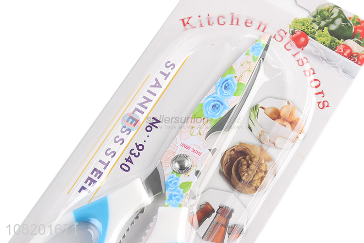 Yiwu factory stainless steel kitchen scissors for meat and vegetable