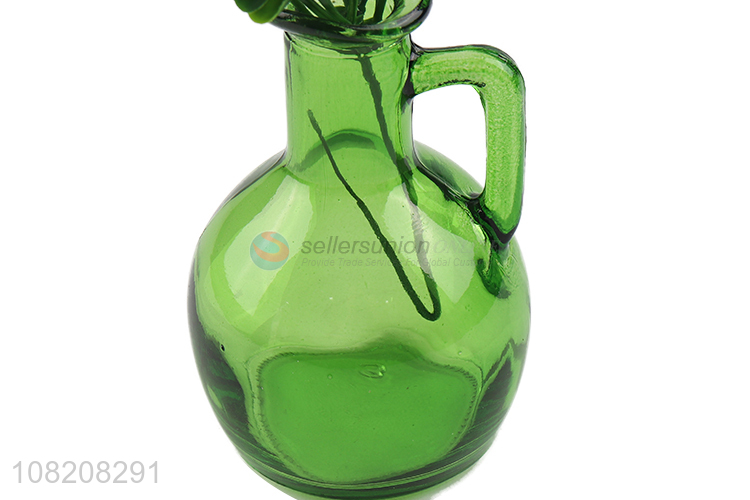 Hot sale artificial plant in glass vase for wedding party decoration