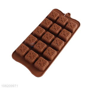 Factory price gift box shaped food grade silicone chocolate moulds