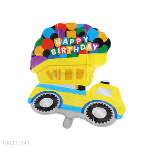 Fashion Cartoon Truck Shape Foil Balloon For Birthday Party Decoration