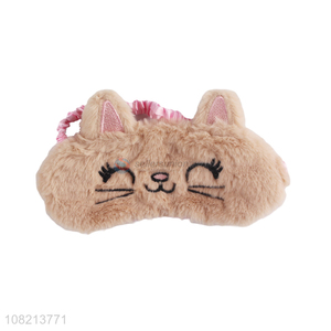 Cute Cat Design Plush Eye Mask Comfortable Blindfold Sleep Mask