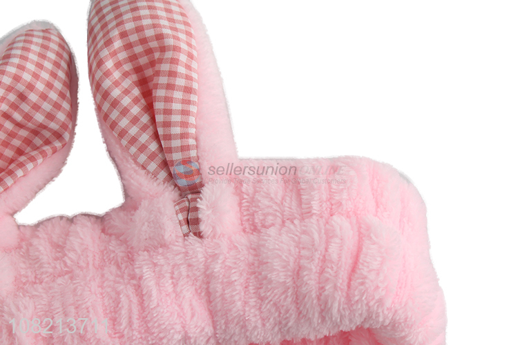 Cute Rabbit Ears Elastic Headband Best Face Washing Hair Band