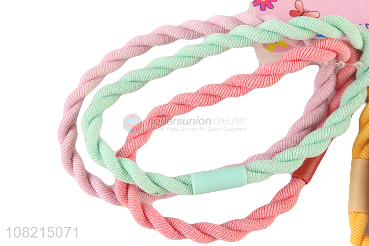 Custom Colorful Hair Ring Elastic Hair Rope For Women