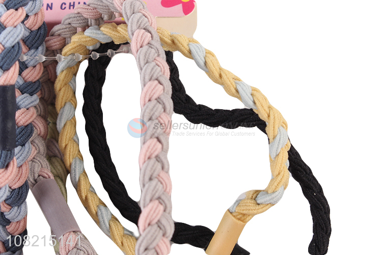 New Design 6 Pieces Braided Hair Bands Hair Ring Set