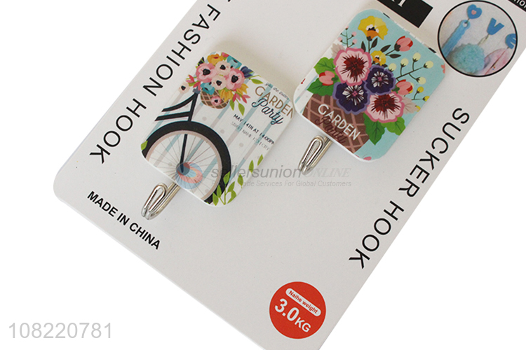 China supplier heavy duty floral sticky hooks household wall hooks