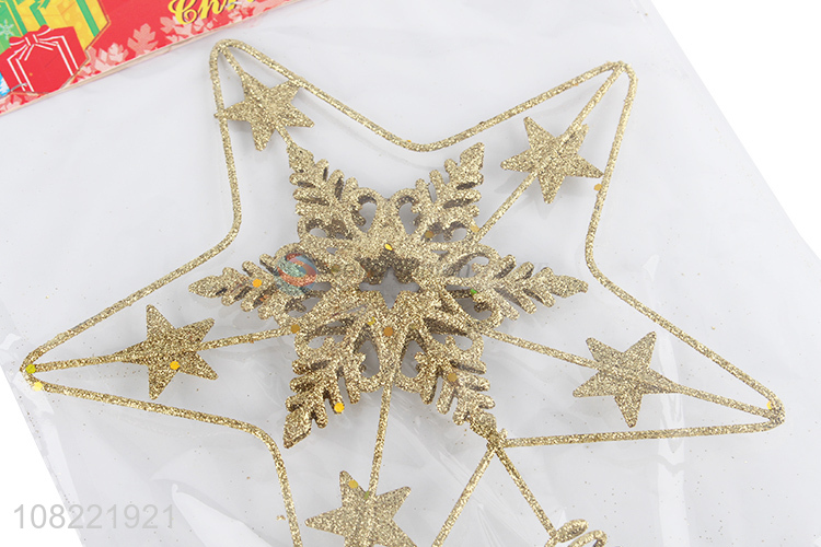 Good Quality Glitter Iron Star For Christmas Tree Decoration