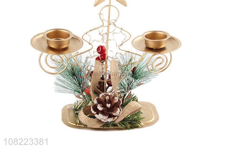 Wholesale Christmas Decoration Candle Holder Metal Candlestick