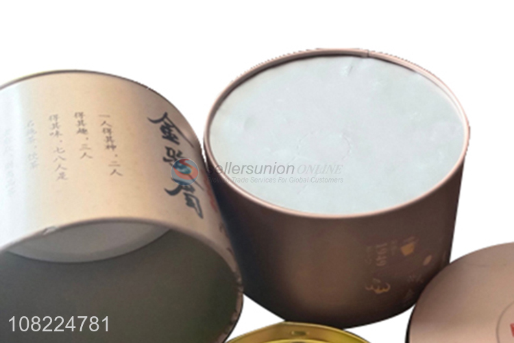 Good Price Round Tea Containers Round Tin Tea Can